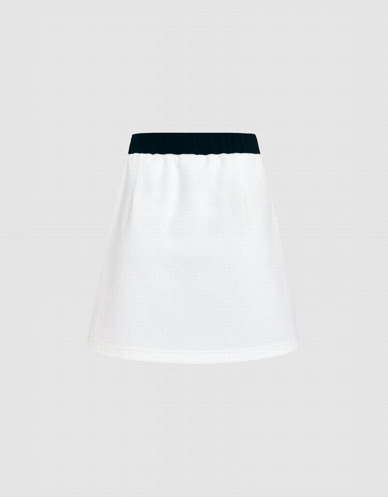 Jupes Urban Revivo Contrast Trim Mini Femme Blanche | KEP2190YU