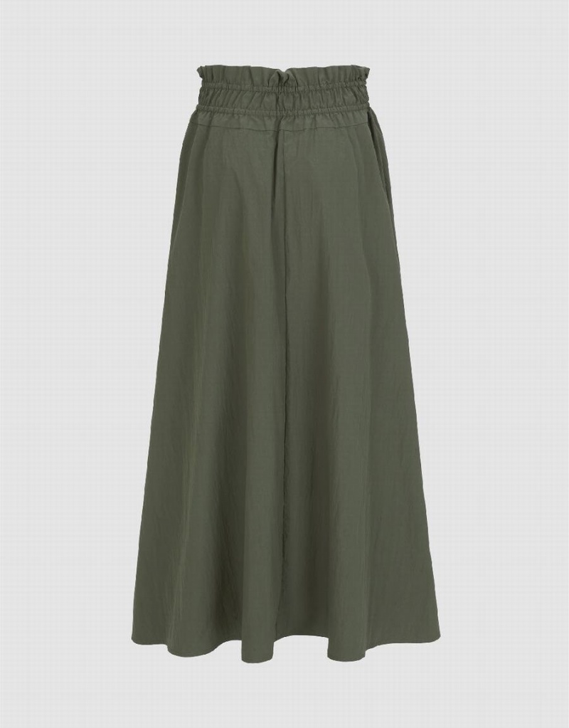 Jupes Urban Revivo Elastic Taille A-Line Femme Vert | UBM6682YF