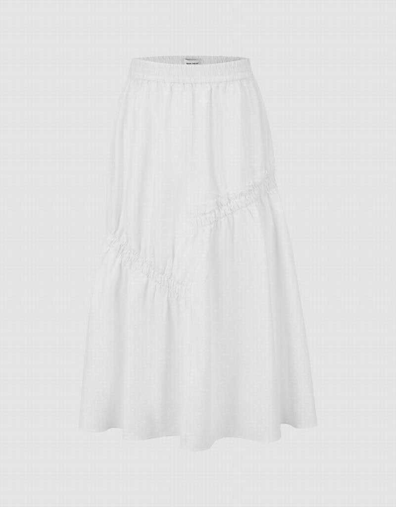 Jupes Urban Revivo Elastic Taille Maxi A-Line Femme Blanche | GGV1267US