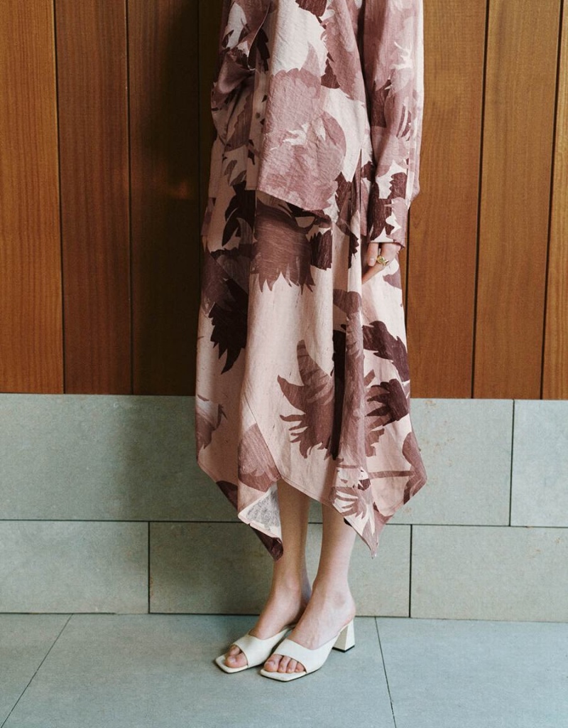 Jupes Urban Revivo Floral Midi A-Line Femme Rose | RLO162BY