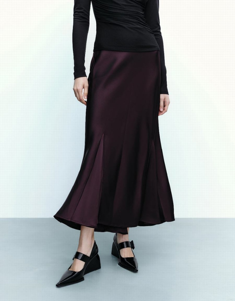Jupes Urban Revivo Maxi Fishtail Femme Violette | TNJ8896UO
