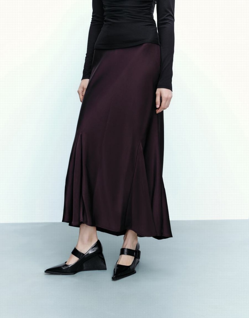Jupes Urban Revivo Maxi Fishtail Femme Violette | TNJ8896UO