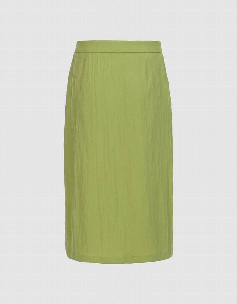 Jupes Urban Revivo Midi A-Line Femme Vert | ZCO1496PD
