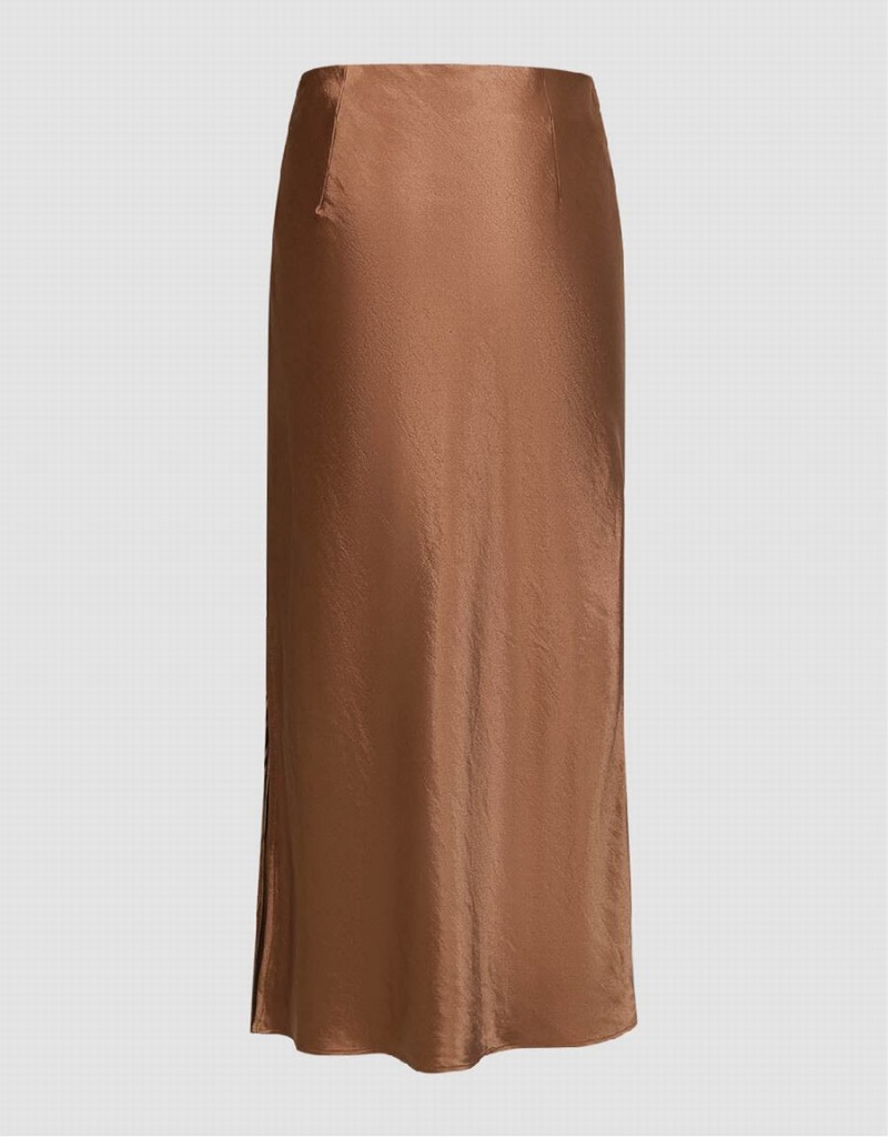 Jupes Urban Revivo Midi Droit Femme Orange | IFG4852LJ