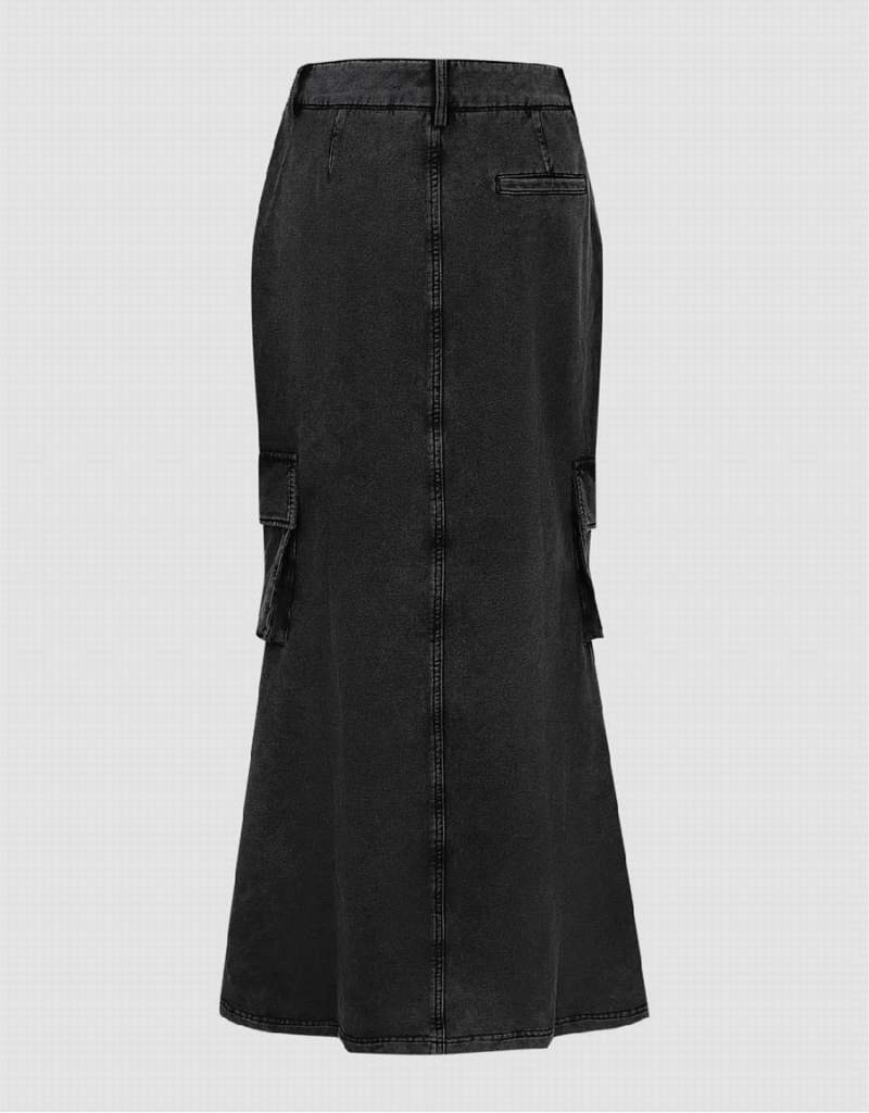 Jupes Urban Revivo Midi Fishtail Femme Grise | XVI8732IP