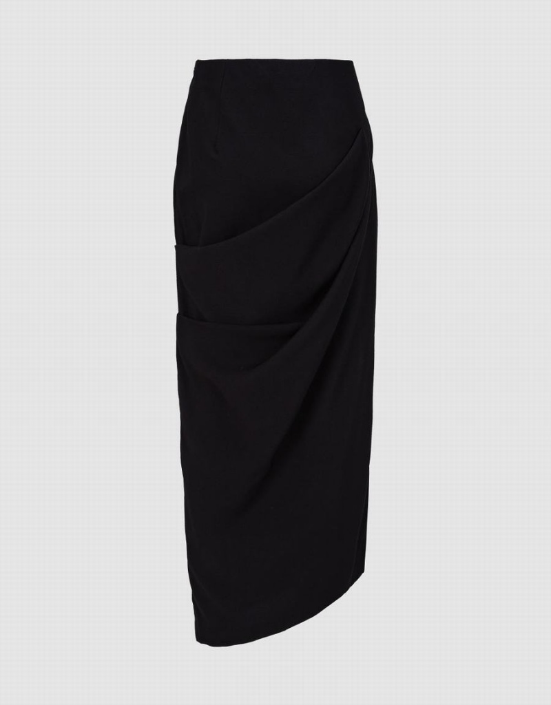 Jupes Urban Revivo Midi Mince-Fit Femme Noir | ZRU3349OR