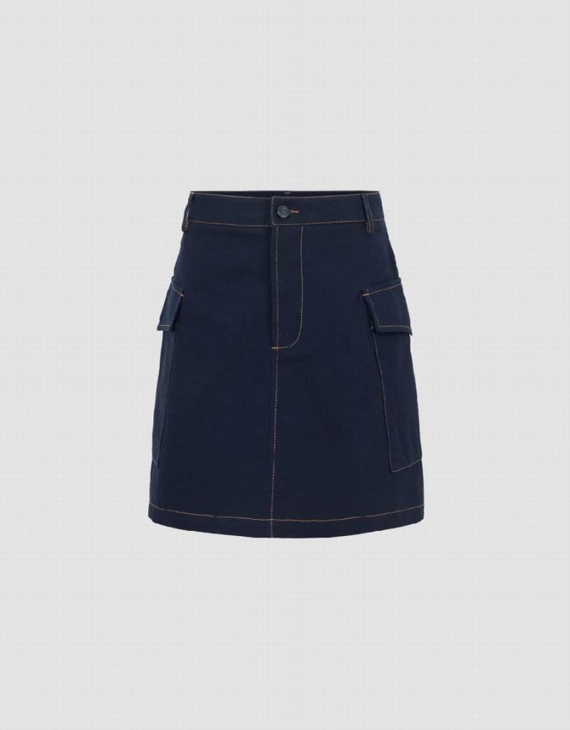 Jupes Urban Revivo Mini A-Line Femme Bleu | HBW2419NE