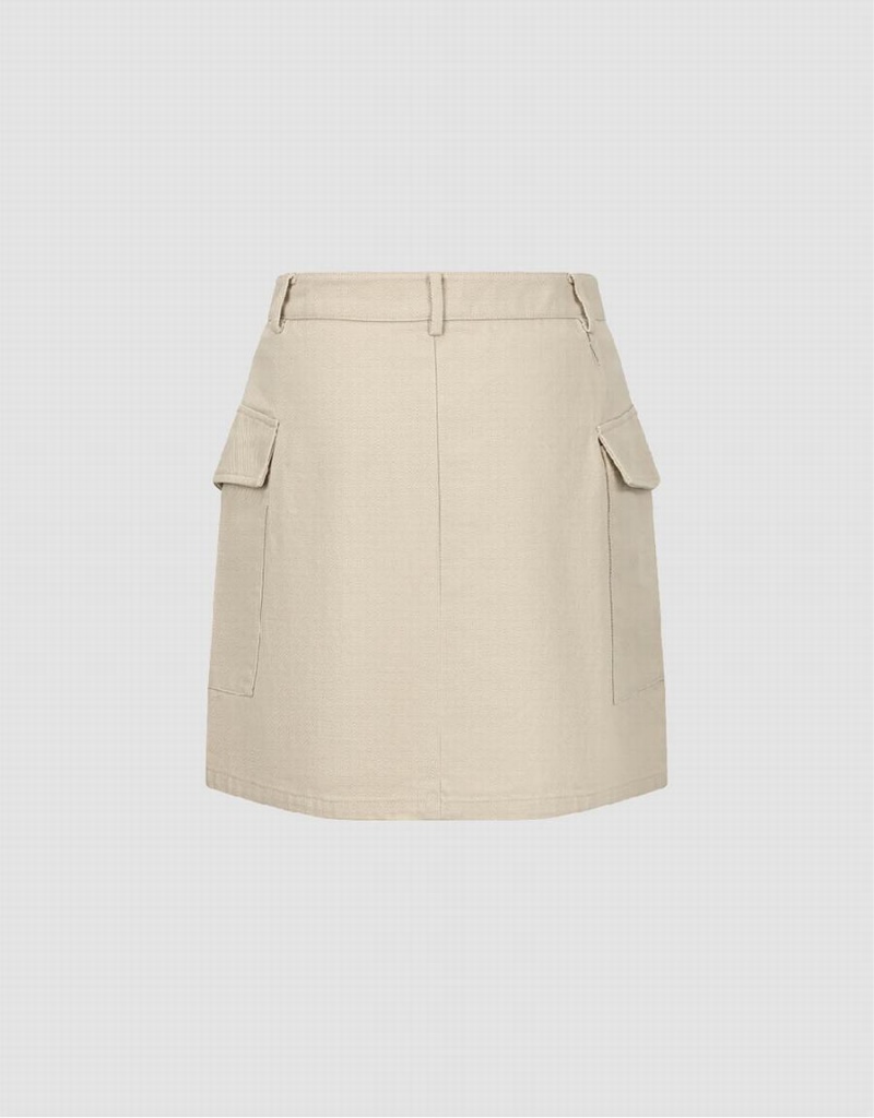 Jupes Urban Revivo Mini A-Line Femme Kaki | DGJ8728CO