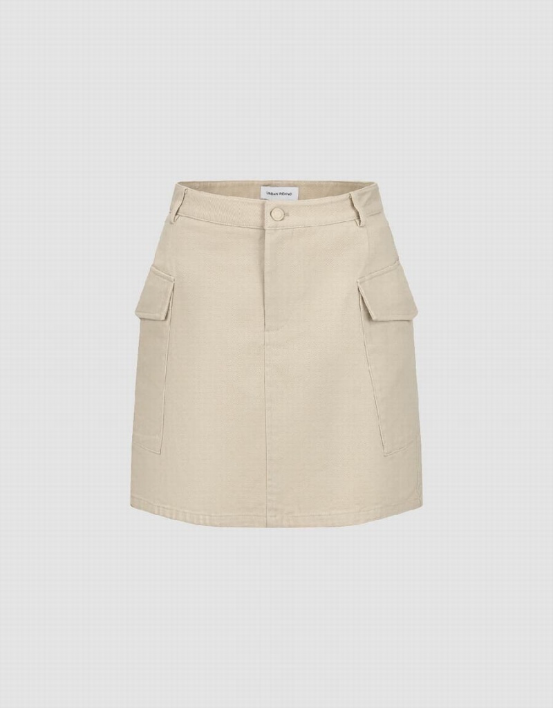 Jupes Urban Revivo Mini A-Line Femme Kaki | DGJ8728CO