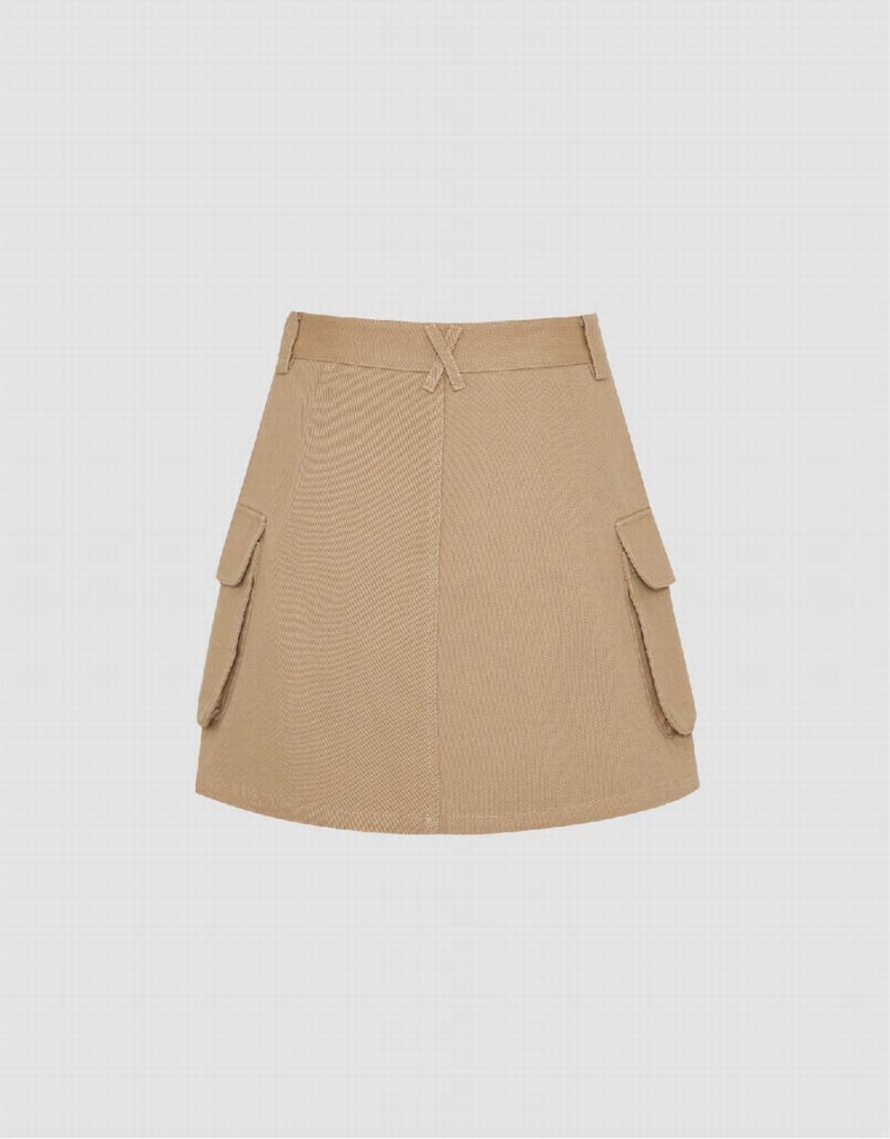Jupes Urban Revivo Mini A-Line Femme Kaki | FCA3656KT