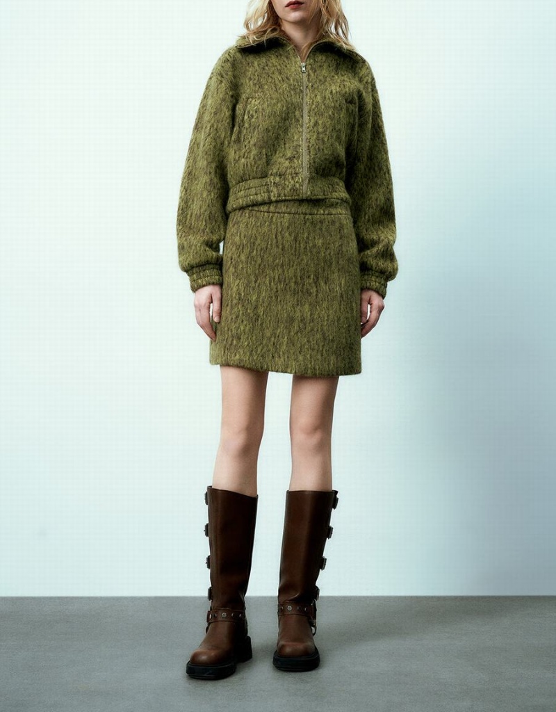 Jupes Urban Revivo Mini A-Line Femme Vert | ALT3081XQ