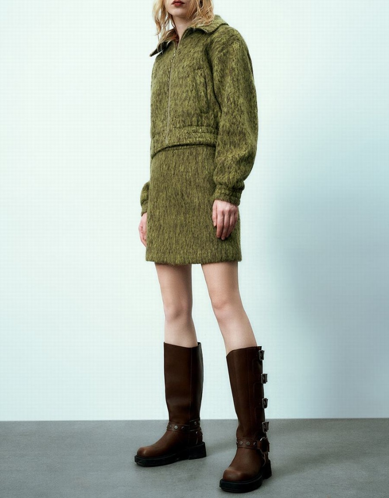 Jupes Urban Revivo Mini A-Line Femme Vert | ALT3081XQ