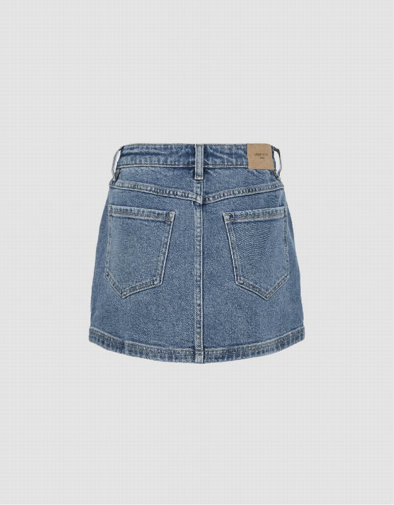 Jupes Urban Revivo Mini Droit Denim Femme Bleu | CXZ4025ZW