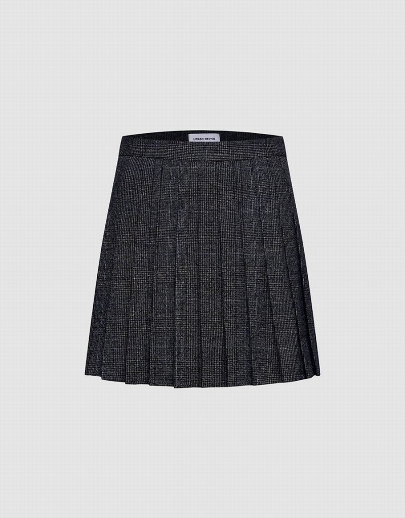 Jupes Urban Revivo Plissé A-Line Femme Grise | BGK6296TR