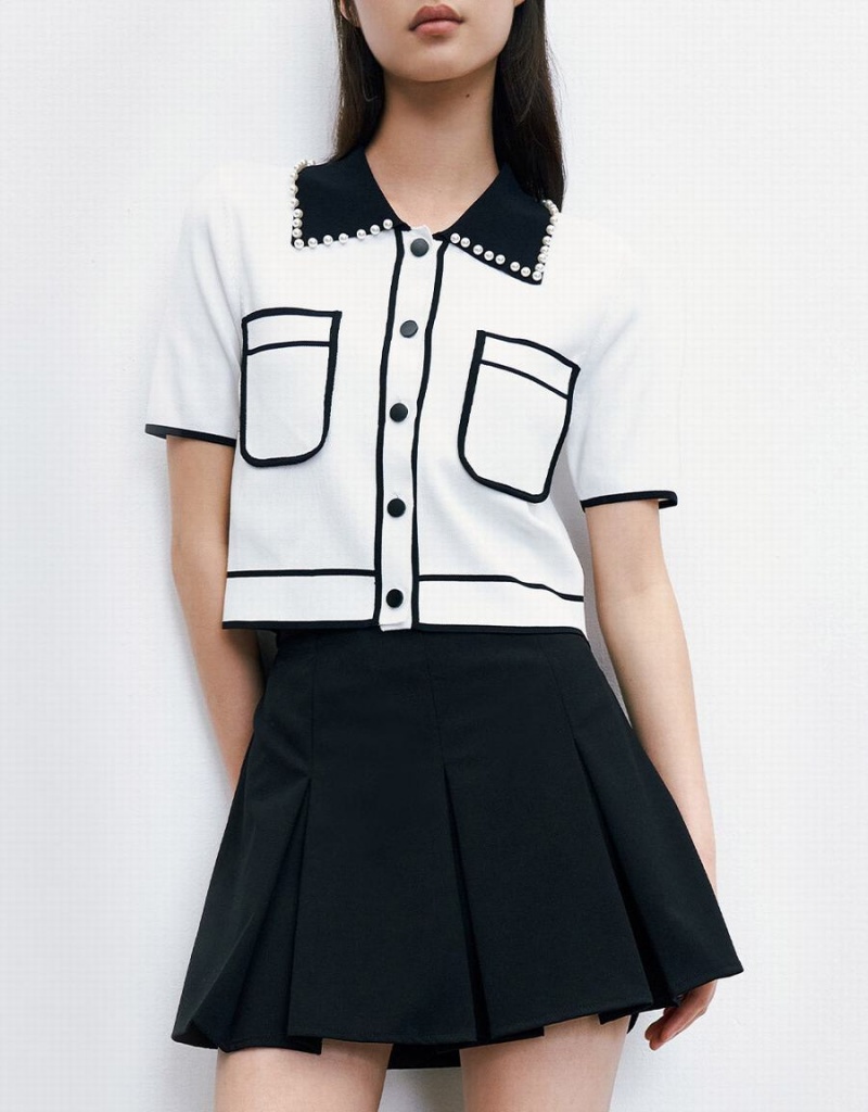 Jupes Urban Revivo Plissé With Snaffle Detail Femme Noir | HUZ3210HY