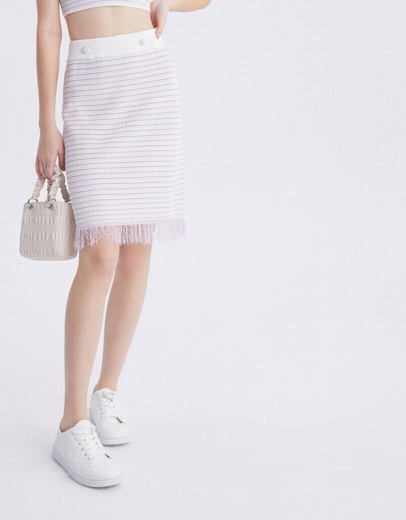 Jupes Urban Revivo Raw Hem Tricoté Femme Violette | XXP2330MV