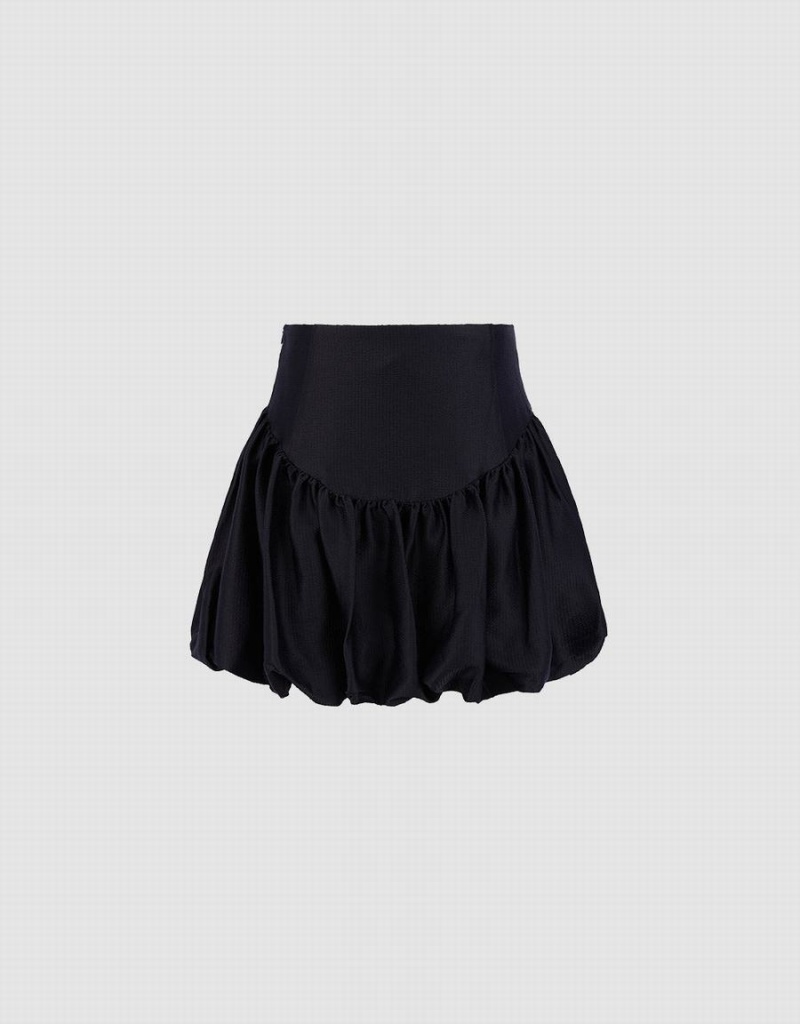 Jupes Urban Revivo Ruffle A-Line Femme Noir | CLW591IE