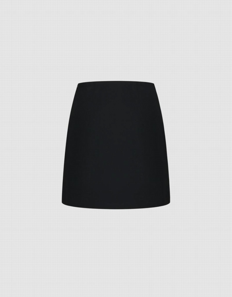 Jupes Urban Revivo Wrap Mini Femme Noir | PFL2540LK
