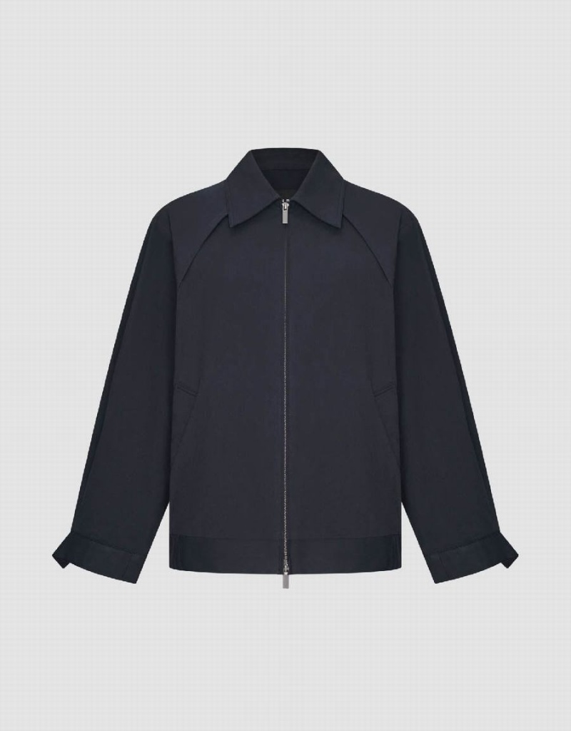 Manteaux Urban Revivo Drop Shoulder Sleeve Droit Femme Bleu | GUE9572PD
