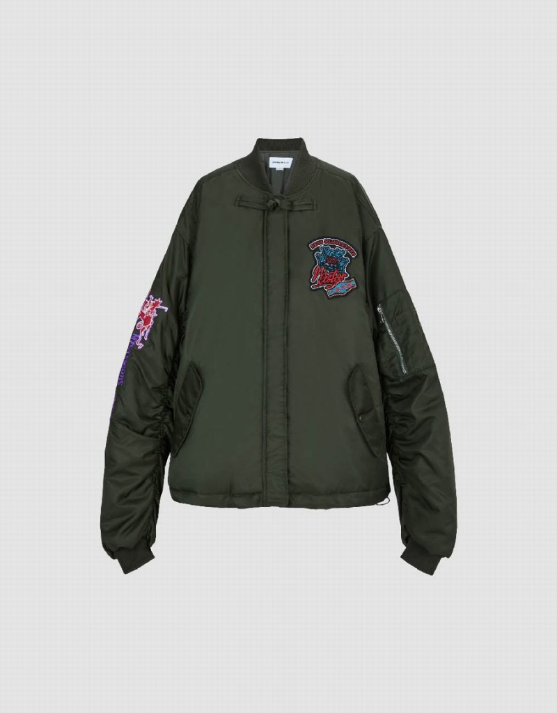 Manteaux Urban Revivo Zippé Front Balloon Rembourré Femme Vert | HLT1457NW