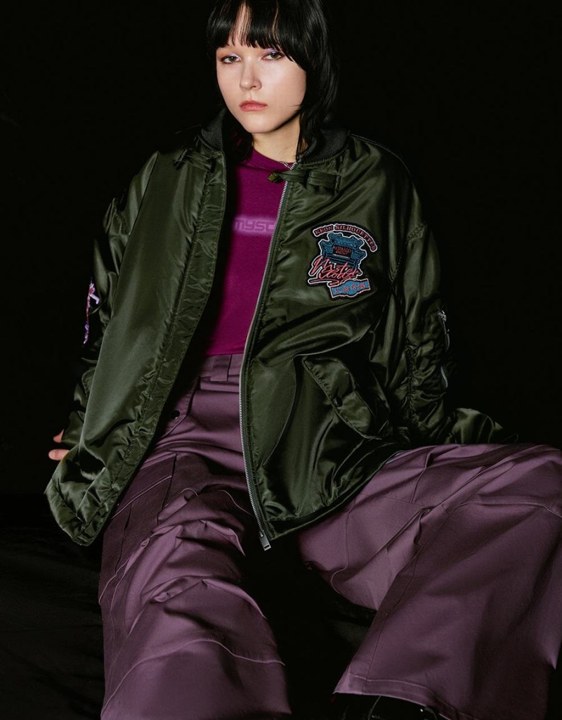 Manteaux Urban Revivo Zippé Front Balloon Rembourré Femme Vert | HLT1457NW