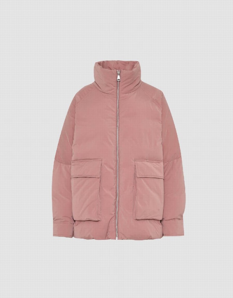 Manteaux Urban Revivo Zippé Front Rembourré With Pockets Femme Rouge | YJW4548PD
