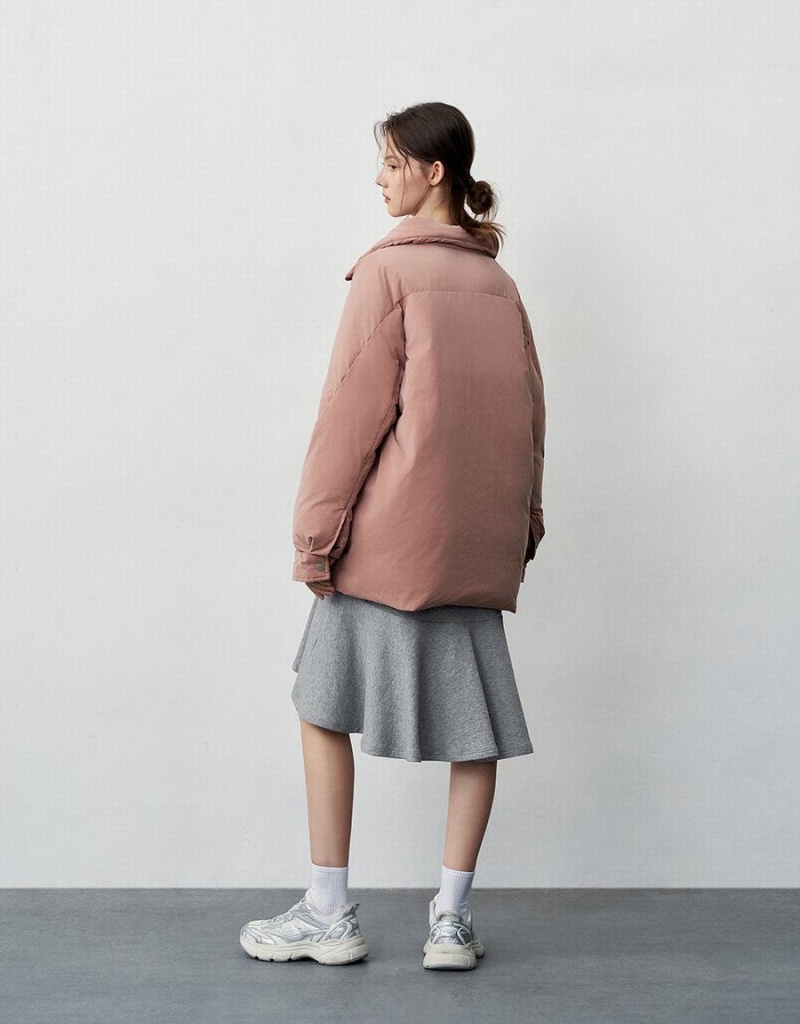 Manteaux Urban Revivo Zippé Front Rembourré With Pockets Femme Rouge | YJW4548PD