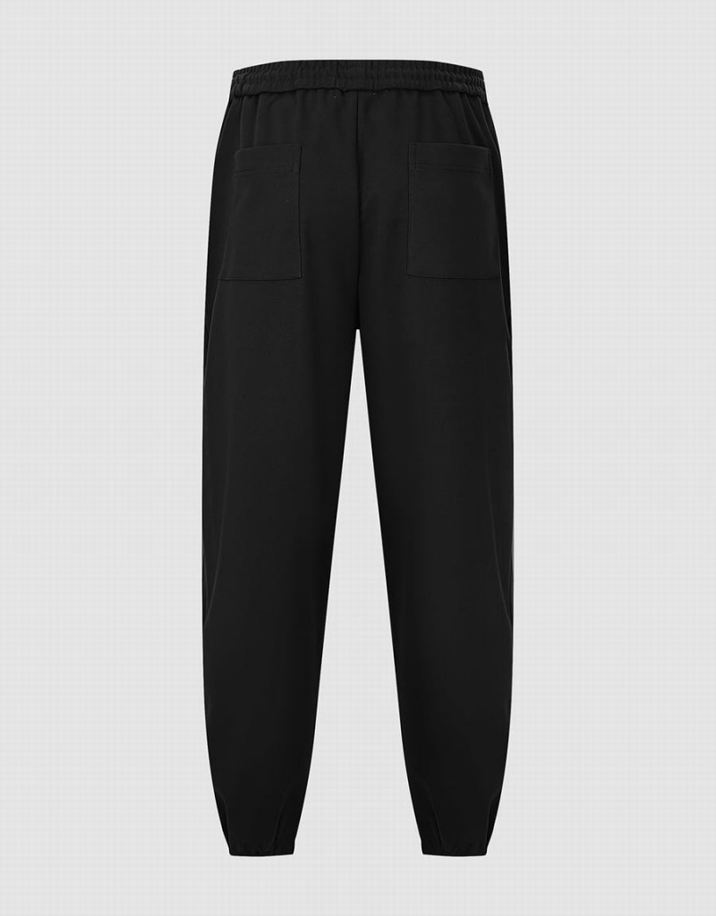 Pantalon Urban Revivo Drawstring Taille Jogger Homme Noir | FRR3534CK