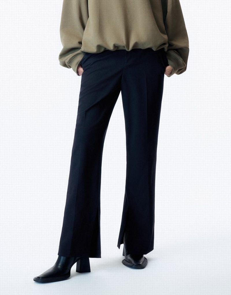 Pantalon Urban Revivo Droit Femme Bleu | UDJ9822DL