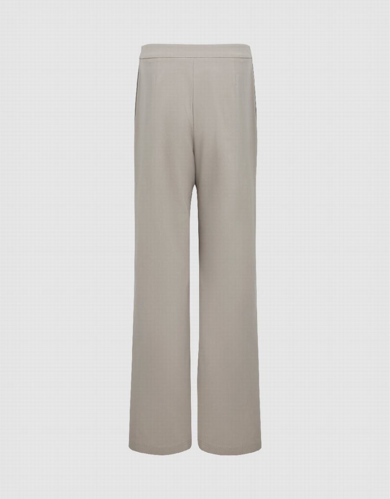Pantalon Urban Revivo Droit Femme Grise | ISO9498YW