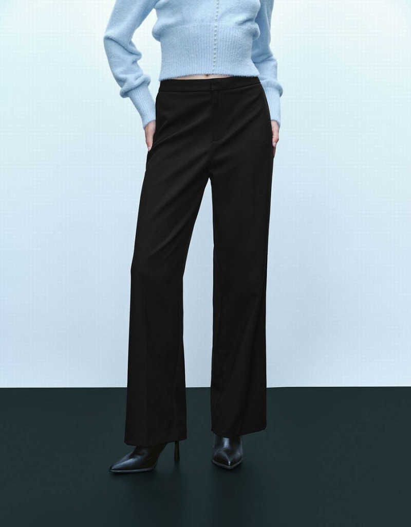Pantalon Urban Revivo Droit Femme Noir | RAO2955EO