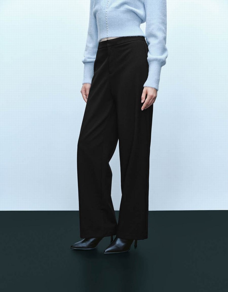 Pantalon Urban Revivo Droit Femme Noir | RAO2955EO