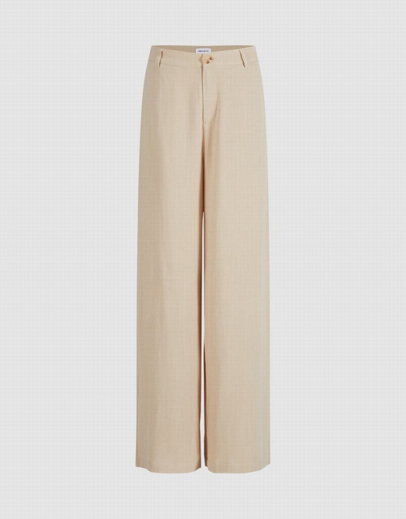 Pantalon Urban Revivo Droit Fit Femme Jaune | MVD9186SF