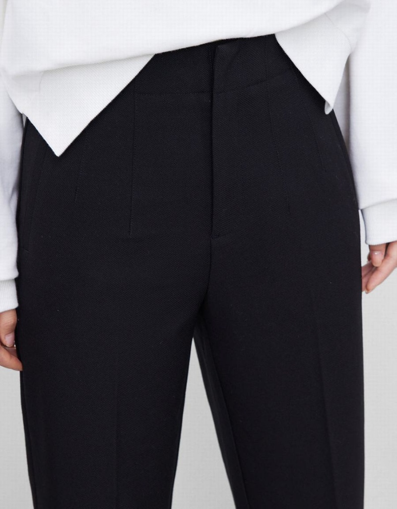 Pantalon Urban Revivo Droit Tailored Femme Noir | CZC6829QU