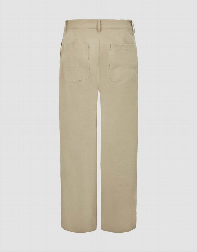 Pantalon Urban Revivo Droit With Rope Homme Kaki | ZCB3235XZ