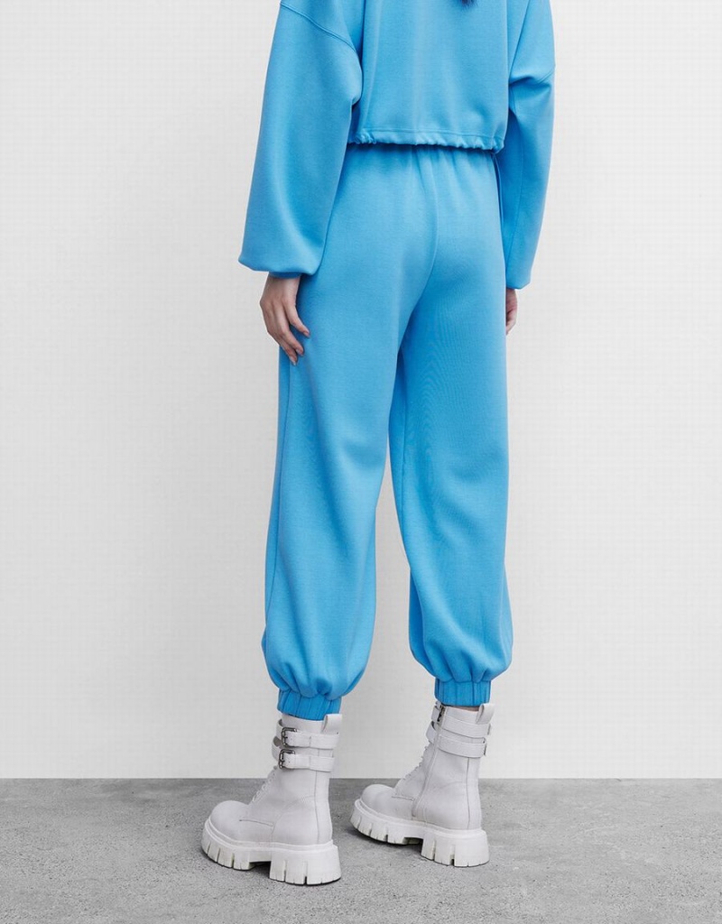 Pantalon Urban Revivo Elastic Taille Joggers Femme Bleu | TGU3227GY