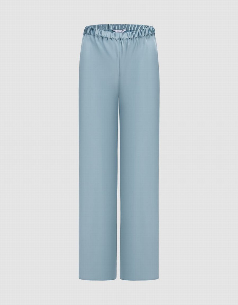 Pantalon Urban Revivo Elastic Taille Larges Leg Femme Bleu | YZZ1223IS