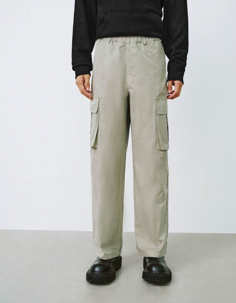 Pantalon Urban Revivo Elastic Taille Larges-Leg Homme Vert | MMG5959IQ