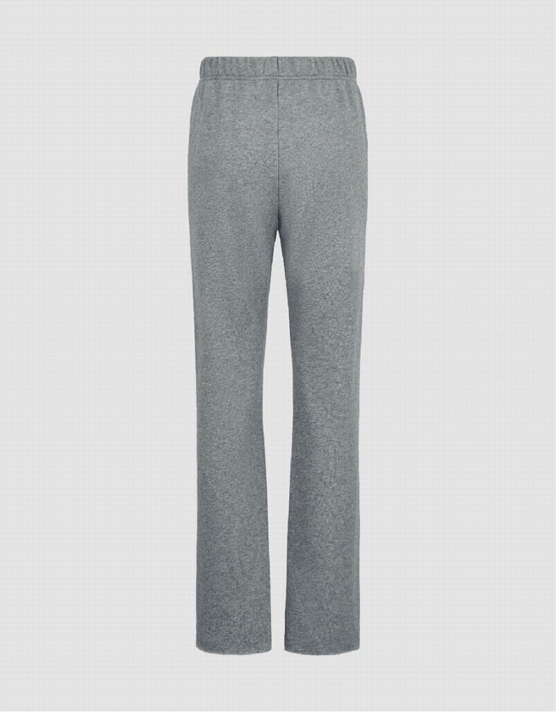 Pantalon Urban Revivo Elastic Taille Tricoté Cropped Flare Femme Grise | HTC6413WT