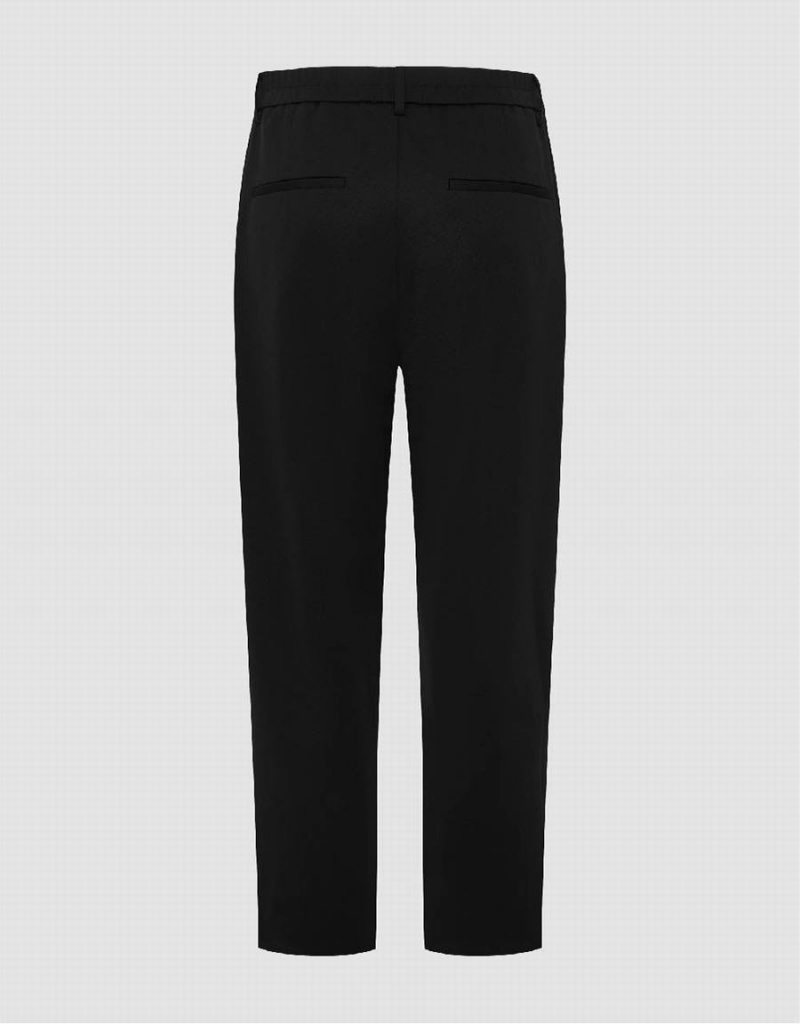 Pantalon Urban Revivo Elastic Taille Tricoté Carrot Fit Homme Noir | RSQ591XC