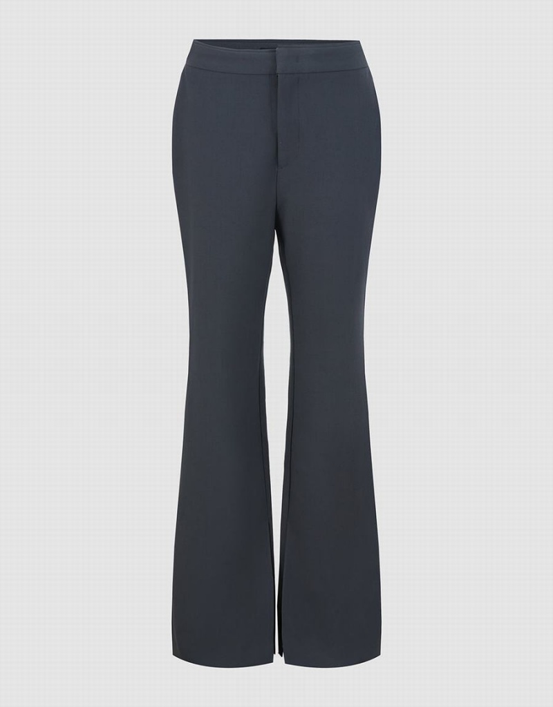 Pantalon Urban Revivo Flare Femme Grise Foncé | VBO8026ZN
