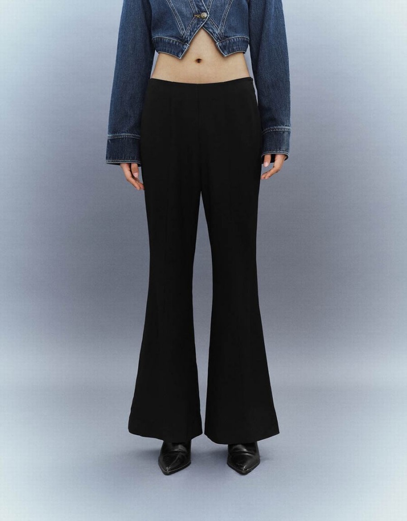 Pantalon Urban Revivo Flare Femme Noir | MKU8981IX