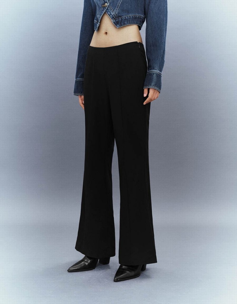 Pantalon Urban Revivo Flare Femme Noir | MKU8981IX