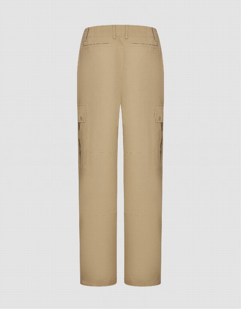Pantalon Urban Revivo Larges-Leg Femme Kaki | ZDM363VD