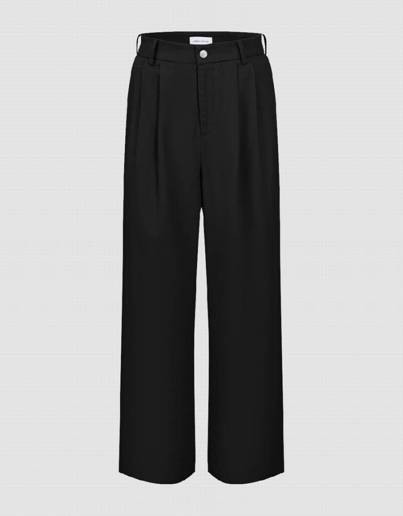 Pantalon Urban Revivo Larges-Leg Femme Noir | DVJ193JC