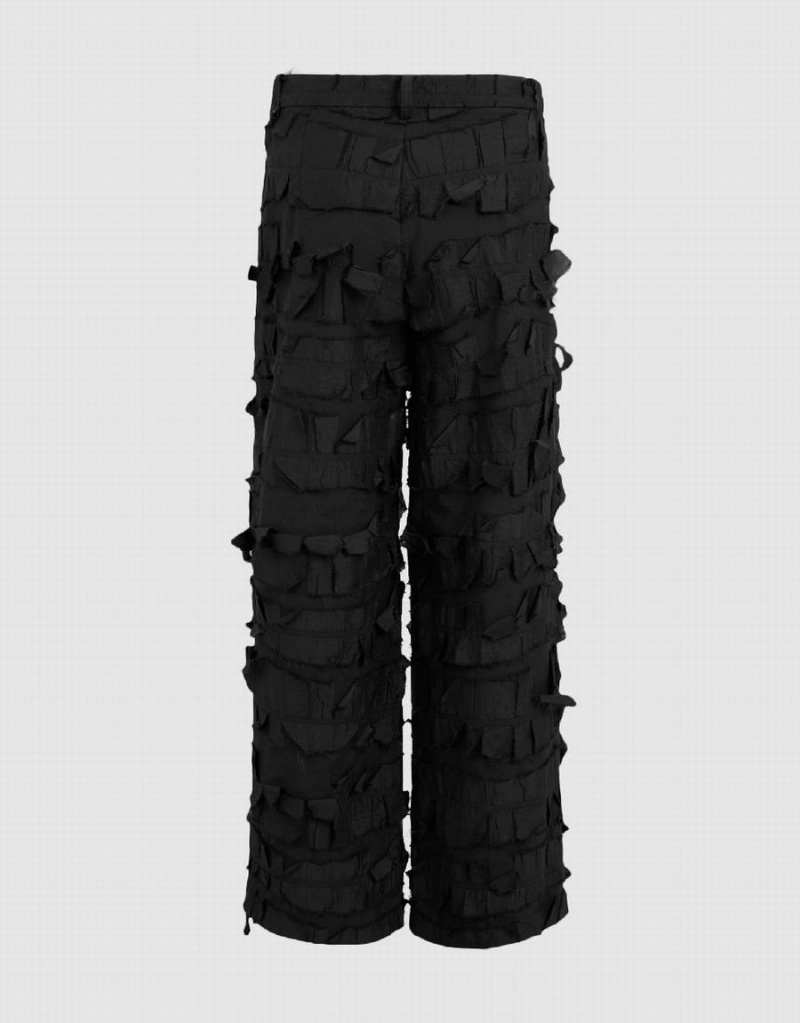 Pantalon Urban Revivo Larges-Leg Femme Noir | HNT6322JG