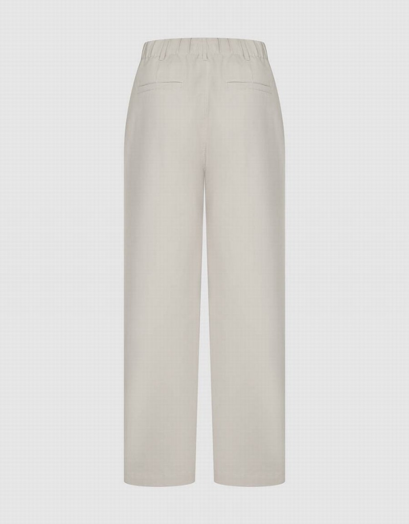 Pantalon Urban Revivo Larges-Leg With Rope Femme Blanche | SWB4975GH