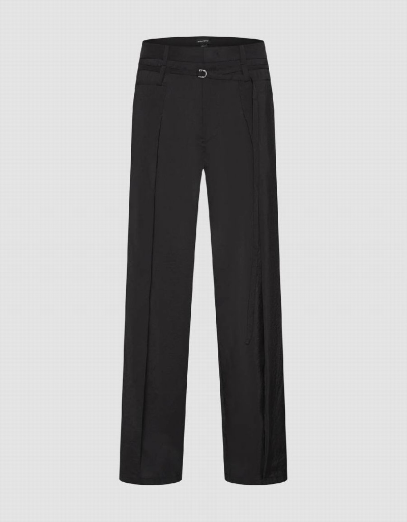 Pantalon Urban Revivo Loose Droit Homme Noir | XPR2983FQ