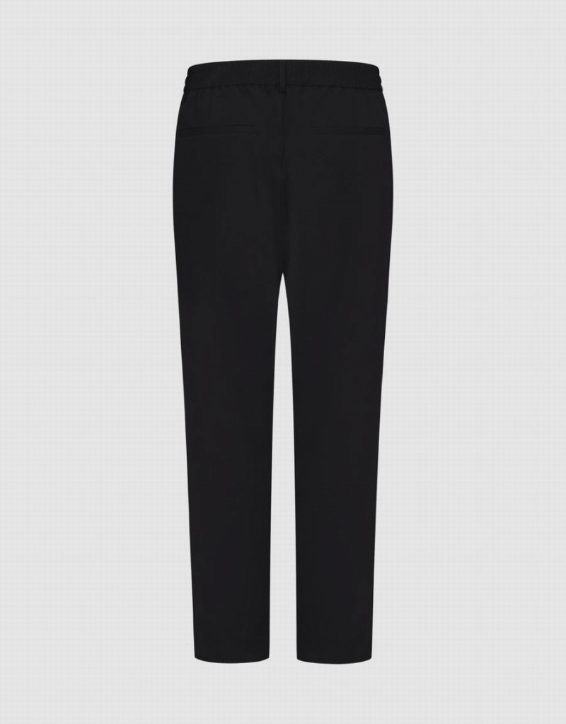 Pantalon Urban Revivo Loose Droit Homme Noir | TNI6722NG