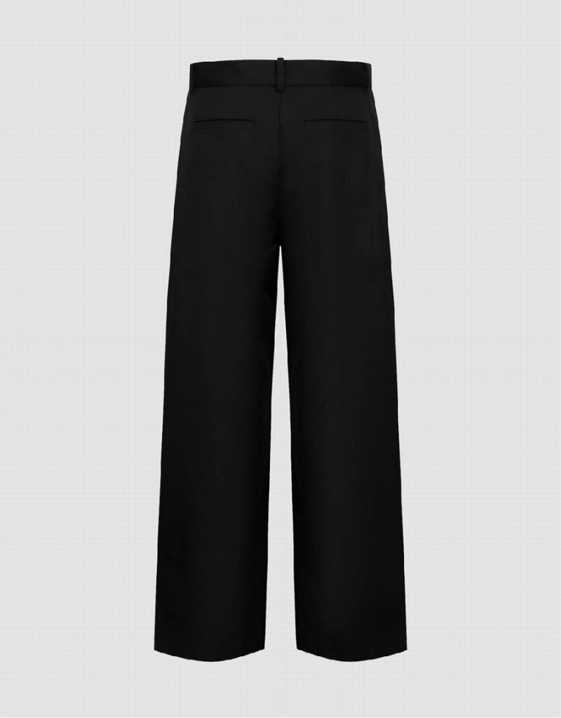 Pantalon Urban Revivo Loose Larges-Leg Femme Noir | IXO27100QX